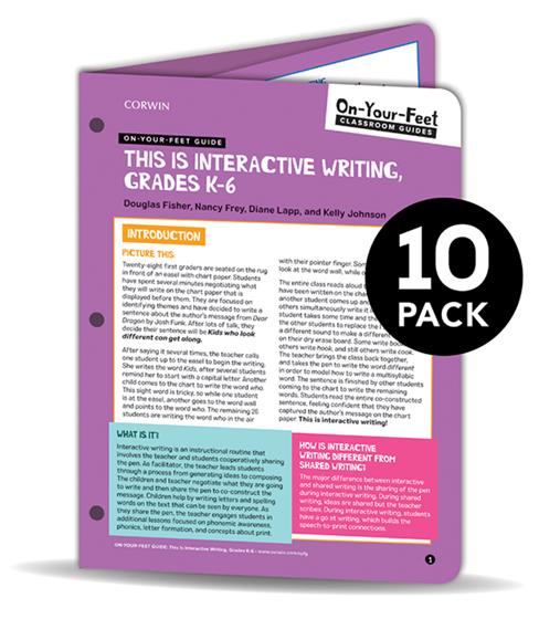 BUNDLE: Fisher: On-Your-Feet Guide: This is Interactive Writing: 10 Pack book cover book cover