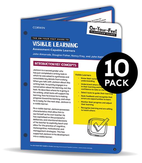 BUNDLE: Almarode: The On-Your-Feet Guide to Visible Learning: Assessment-Capable Learners: 10 Pack book cover book cover