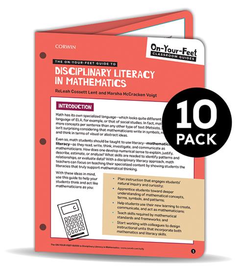 BUNDLE: Lent: The On-Your-Feet Guide to Disciplinary Literacy in Math: 10 Pack - Book Cover