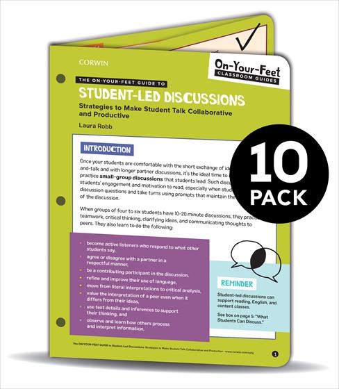 BUNDLE: Robb: The On-Your-Feet Guide to Student-Led Discussions: 10 Pack - Book Cover