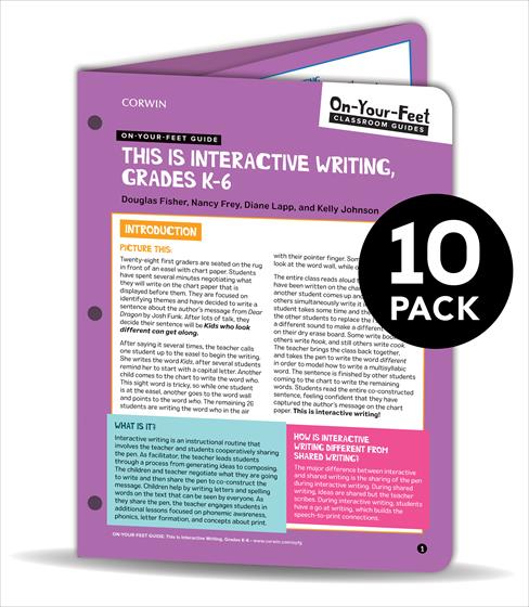 BUNDLE: Fisher: On-Your-Feet Guide: This is Interactive Writing: 10 Pack book cover book cover
