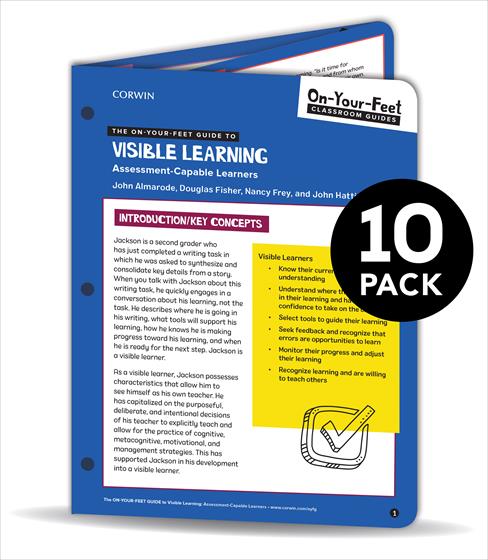 BUNDLE: Almarode: The On-Your-Feet Guide to Visible Learning: Assessment-Capable Learners: 10 Pack - Book Cover