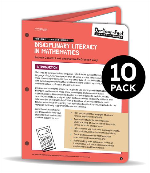 BUNDLE: Lent: The On-Your-Feet Guide to Disciplinary Literacy in Math: 10 Pack - Book Cover