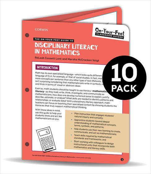 BUNDLE: Lent: The On-Your-Feet Guide to Disciplinary Literacy in Math: 10 Pack book cover book cover