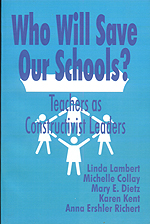Who Will Save Our Schools? - Book Cover