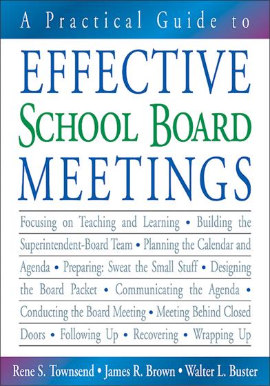 A Practical Guide to Effective School Board Meetings - Book Cover