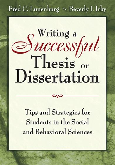 Writing a Successful Thesis or Dissertation - Book Cover