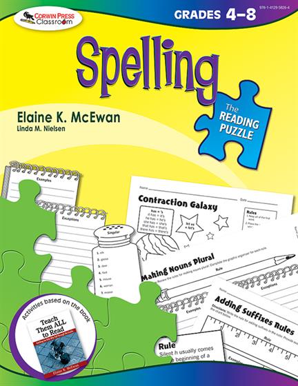 The Reading Puzzle: Spelling, Grades 4-8 - Book Cover