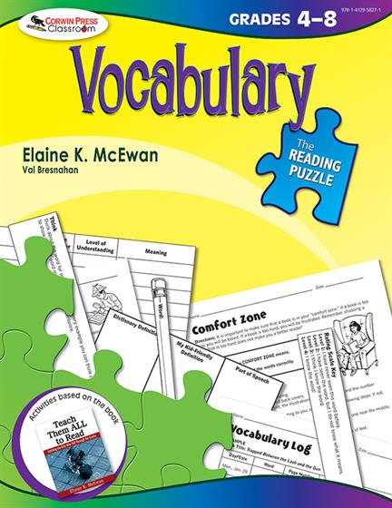 The Reading Puzzle: Vocabulary, Grades 4-8 - Book Cover