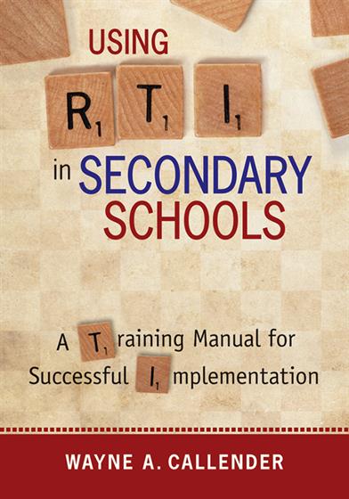 Using RTI in Secondary Schools - Book Cover