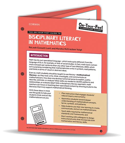 The On-Your-Feet Guide to Disciplinary Literacy in Mathematics - Book Cover