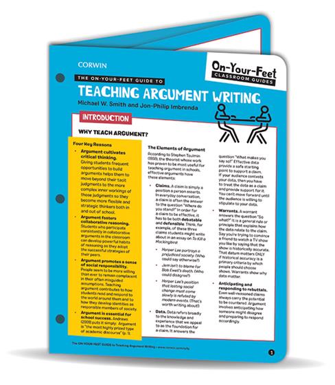 The On-Your-Feet Guide to Teaching Argument Writing - Book Cover