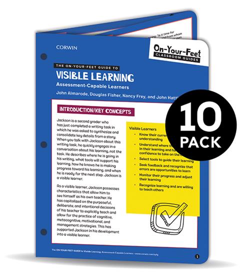 BUNDLE: Almarode: The On-Your-Feet Guide to Visible Learning: Assessment-Capable Learners: 10 Pack - Book Cover