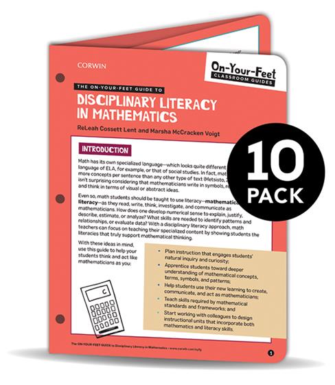 BUNDLE: Lent: The On-Your-Feet Guide to Disciplinary Literacy in Math: 10 Pack book cover book cover