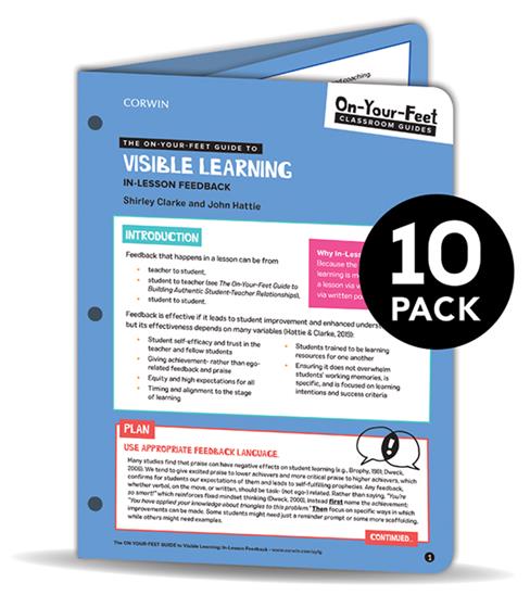 BUNDLE: Clarke: The On-Your-Feet Guide to Visible Learning: In-Lesson Feedback: 10 Pack book cover book cover
