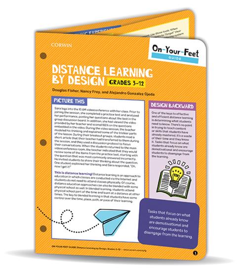 On-Your-Feet Guide: Distance Learning by Design, Grades 3-12 - Book Cover