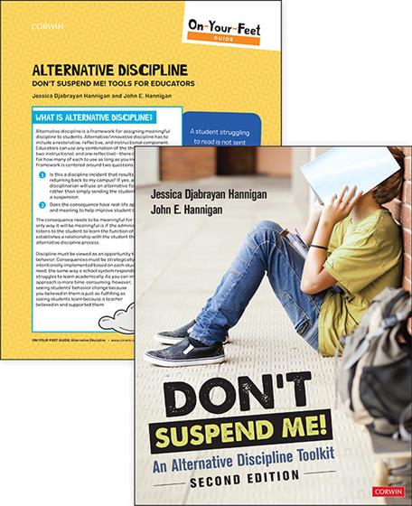 BUNDLE: Hannigan: Don't Suspend Me 2E + On-Your-Feet Guide: Alternative Discipline - Book Cover